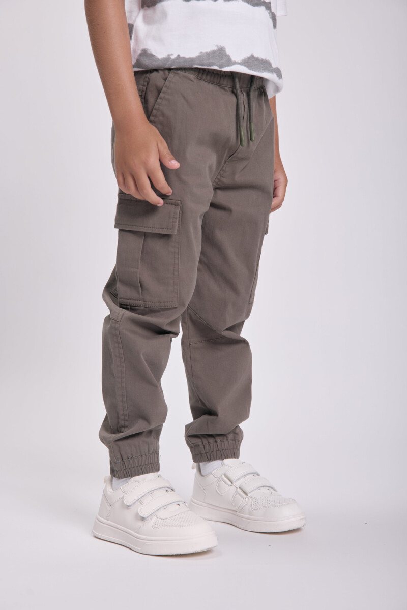 Pantalón jogger cintura elástica - Verde Militar 