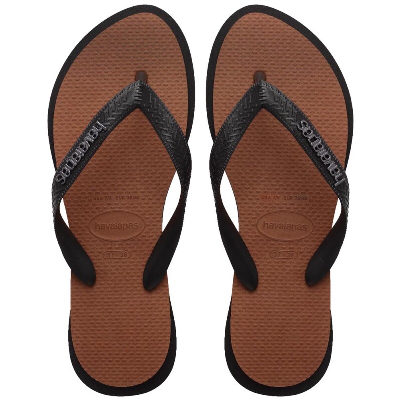 Sandalias Havaianas Top Point Fusion Mujer Negro óxido