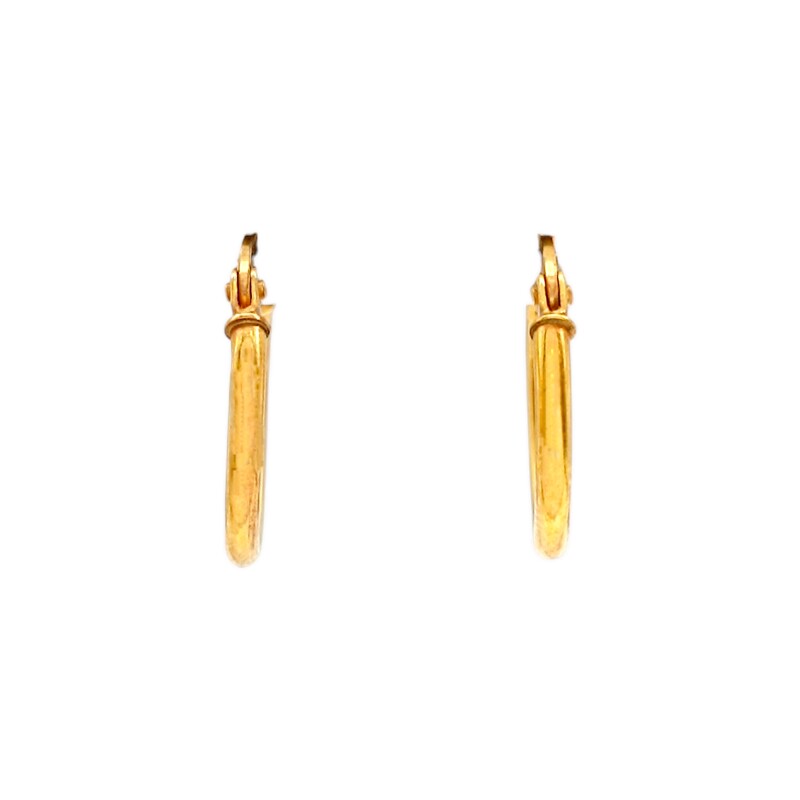 Caravanas aros de oro finos- Oro bajo - Sin piedra- CA8253 sinpiedra