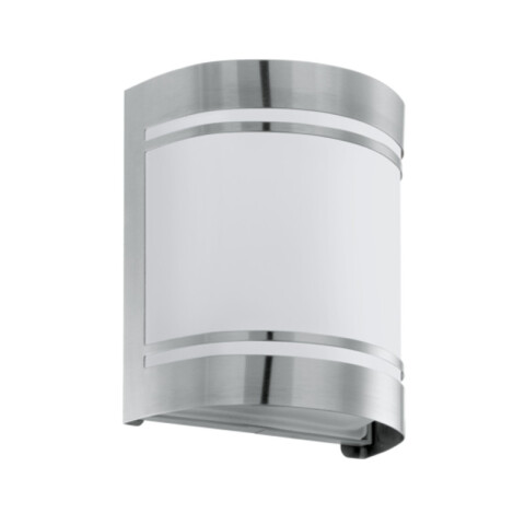 Aplique pared acero inox/vidrio 1XE27 IP44 CERNO EG0420