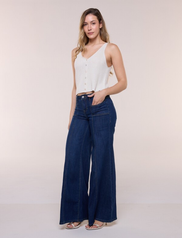 Jean Lr Wide Leg JEAN OSCURO