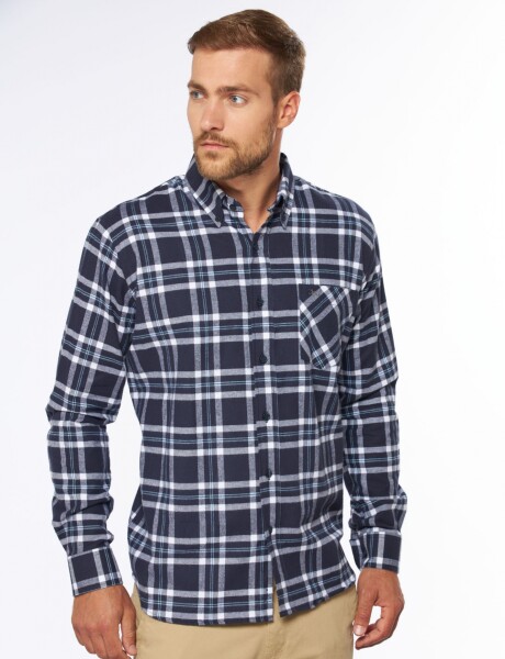 CAMISA LEÑADORA CUADROS Azul
