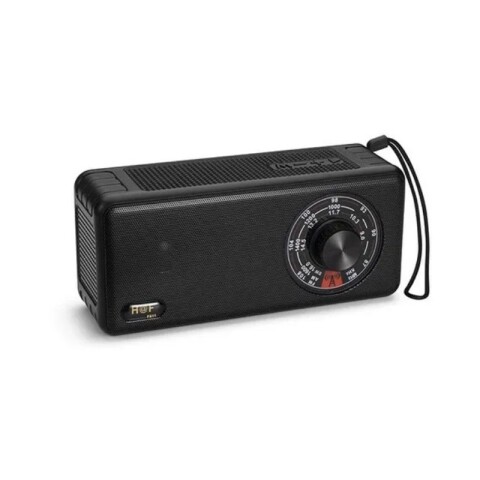 PARLANTE HF-F611 CON RADIO AM/FM BLUETOOTH USB RECARGABLE Negro
