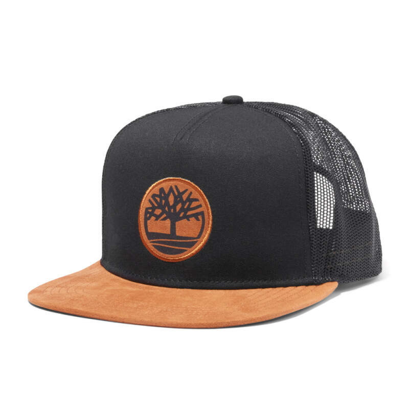 Gorra Faux Suede Flatbrim Hombre Black