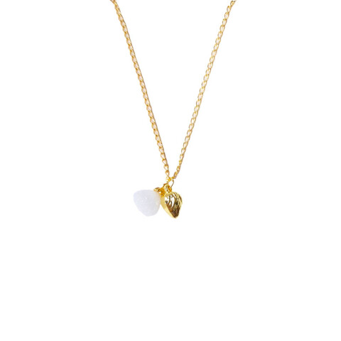 Collar dorado colgante flor Collar Dorado Colgante Flor