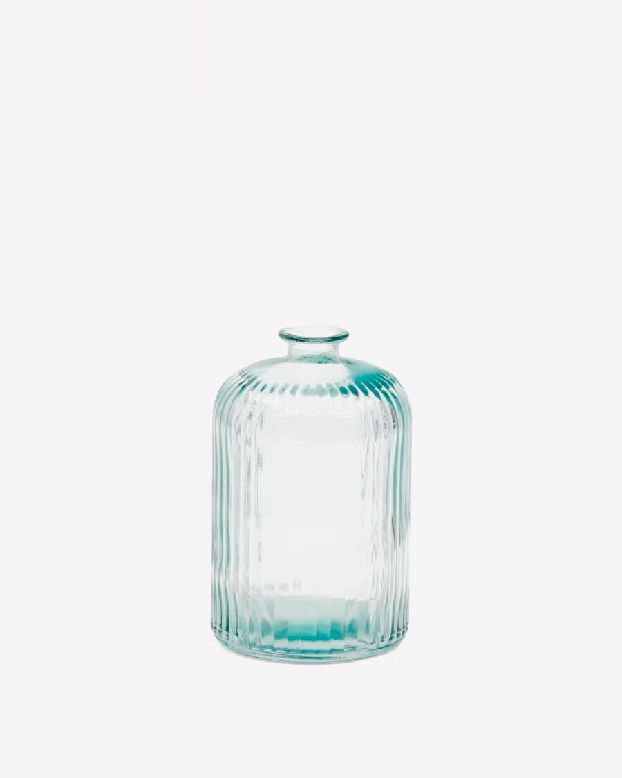 Botella Marba grande de vidrio reciclado transparente