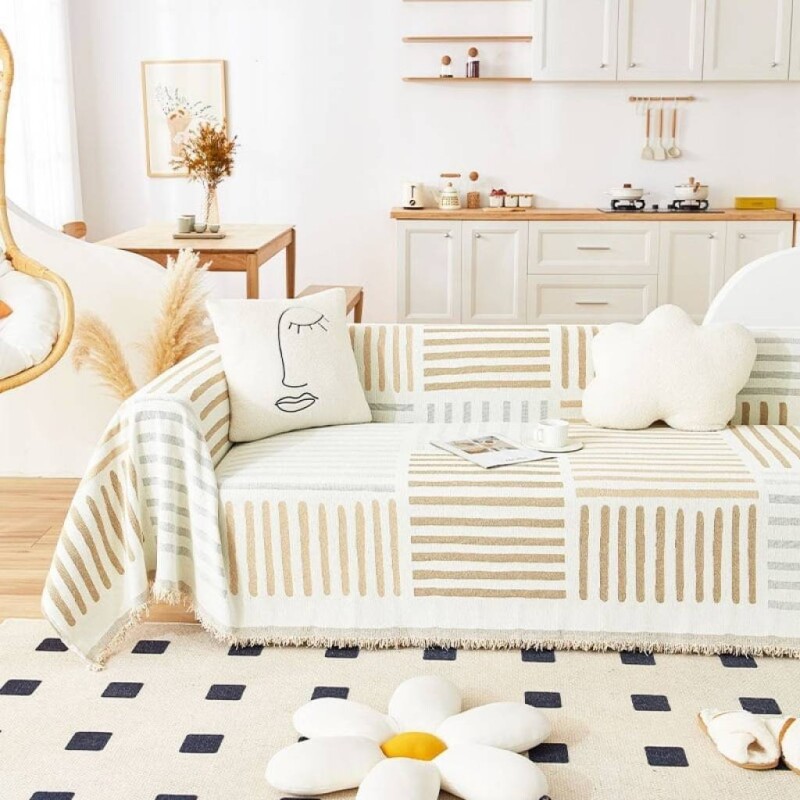 Manta para sillón y cama con diseños rayas 180 x 230 cm
