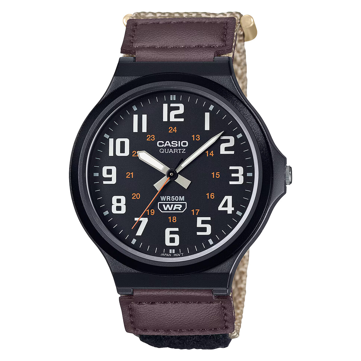 Reloj CASIO MW240B-5BVDF en Tela Beige/Marron Esfera 43mm 