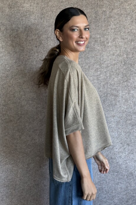 Remera Lara Lanilla Beige melange