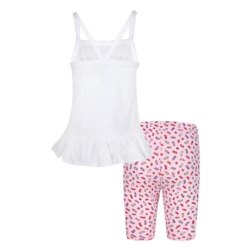 Conjunto Peplum Tank Printed de Niña Rosado