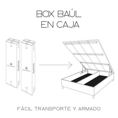 Box Baúl Sommier Queen THM Smartbox Negro