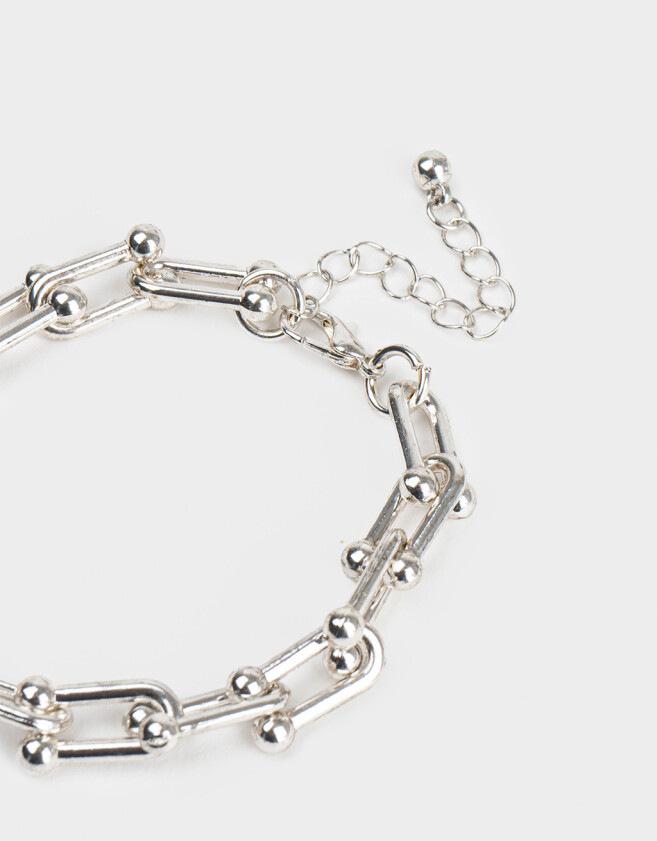 Pulseras Flexibles Bañada en Plata Pulsera Bañada En Plata - Plateado
