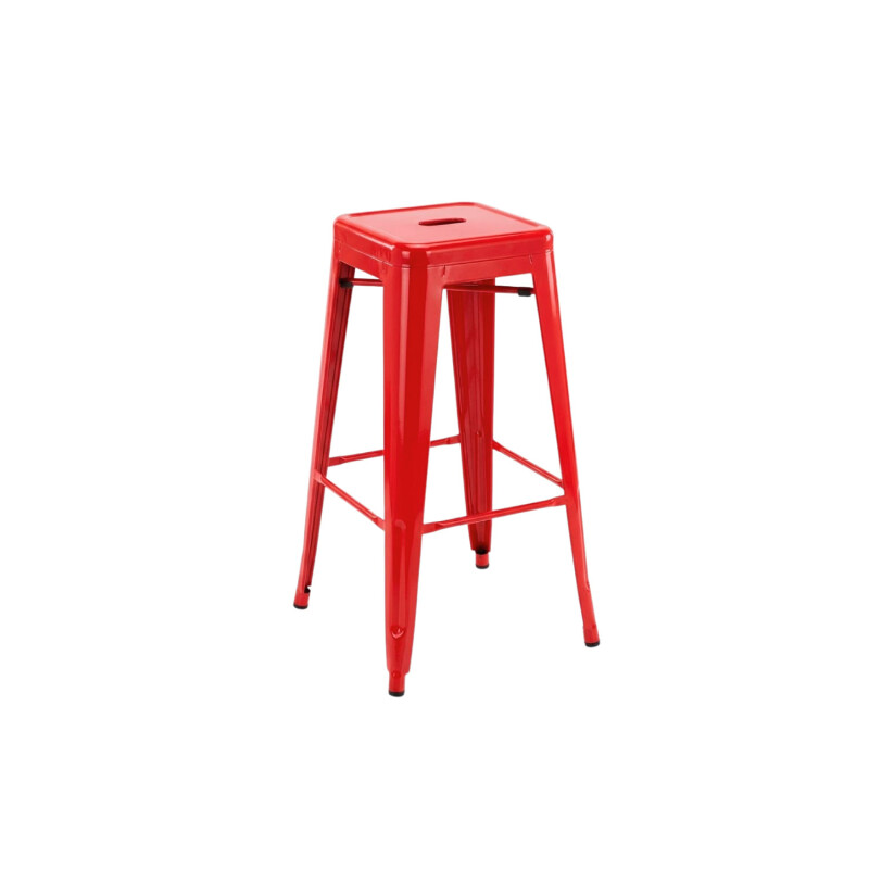 Taburete Tolix Hogar Pub Muebles Rojo