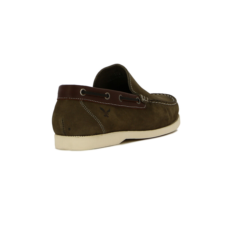 Starsax Zapato Mocasin Cuero Nobuck / Pup Gris-tabaco