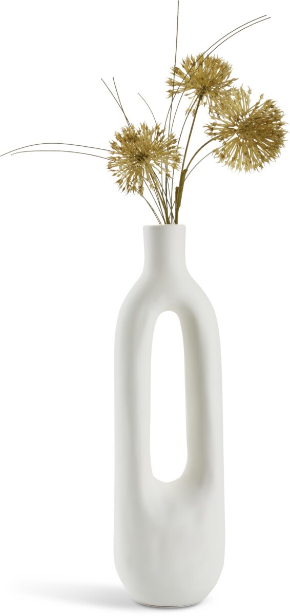 Jarrón INGEMAR A10xL8xA34cm blanco 