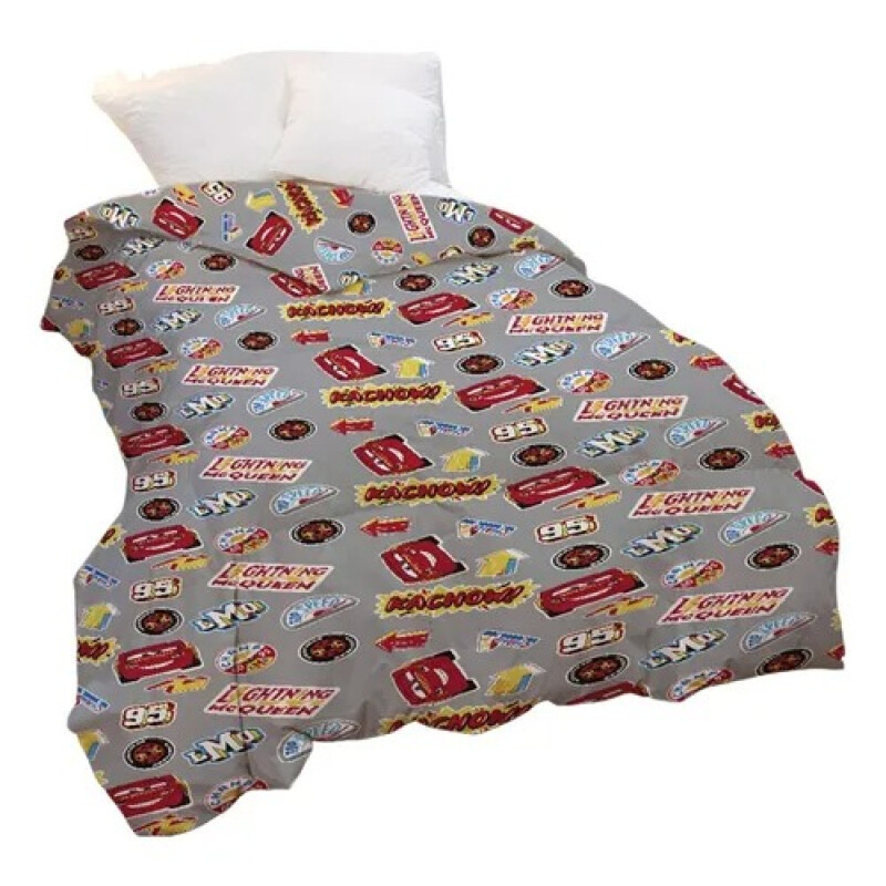 Acolchado 1 Plaza Disney CARS GRIS – Abrigo, suavidad y diversión Acolchado 1 Plaza Disney CARS GRIS – Abrigo, suavidad y diversión