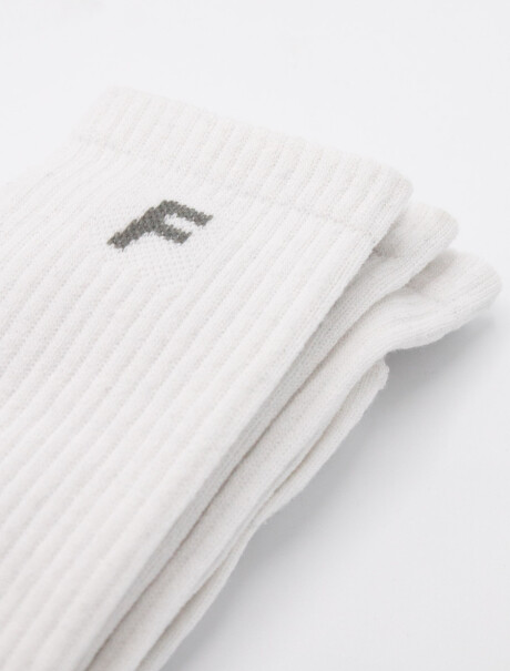 Media Deportiva Larga Pack x 2 Pares Blanco