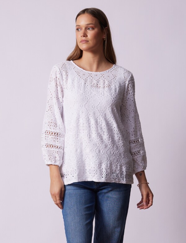 Blusa Broderie BLANCO