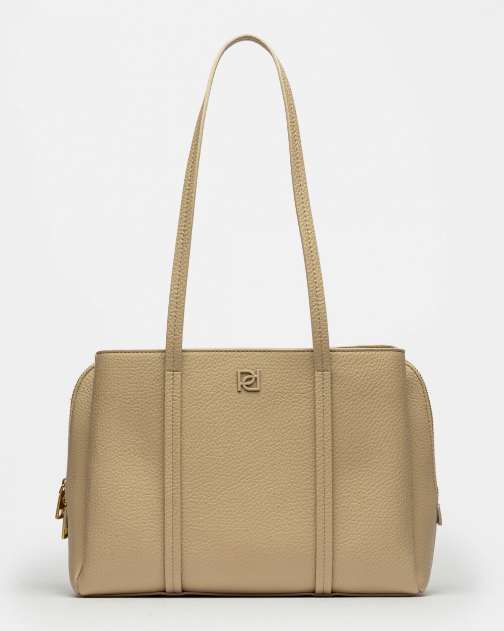 Cartera al Hombro Oslo en Efecto Cuero Graneado Natural