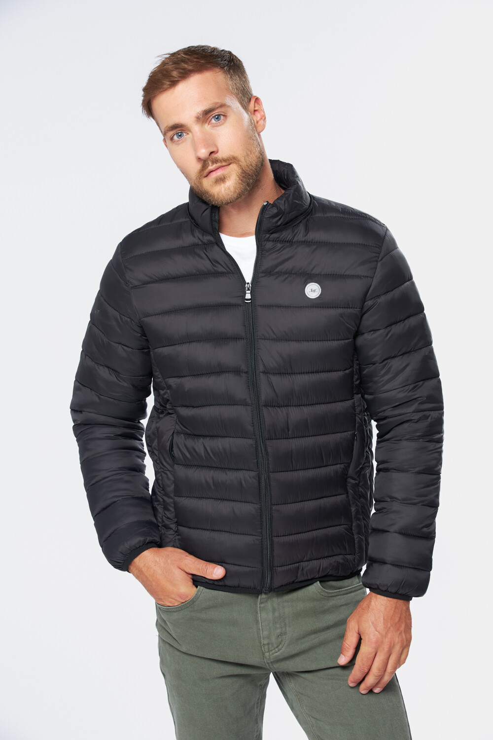 CAMPERA DE ABRIGO CAPITONEADA Negro