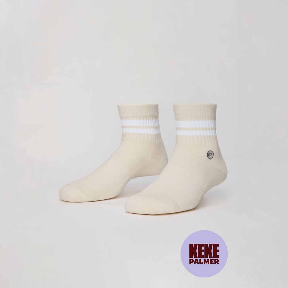 Medias The Everyday Quarter Crew Sock Unisex Bone/classic White Stripe