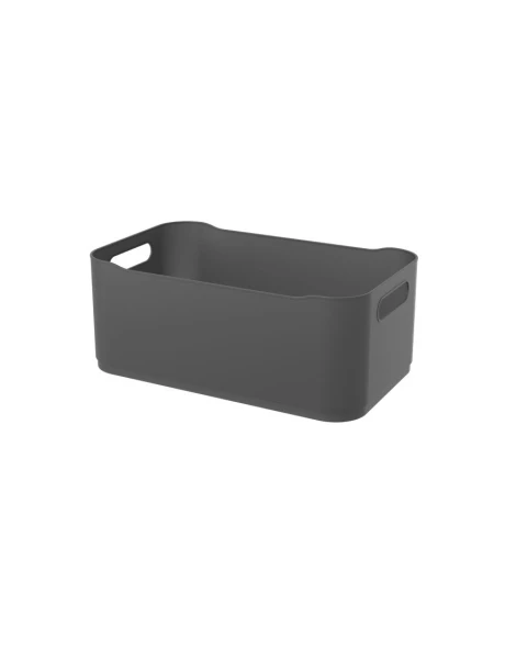 CANASTA PLASTICO 5,4L 30X18,5 X12CM FIT -GRIS OSC. CANASTA PLASTICO 5,4L 30X18,5 X12CM FIT -GRIS OSC.