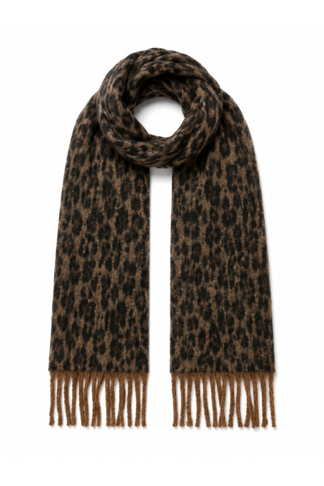 Bufanda Animal Print Marrón