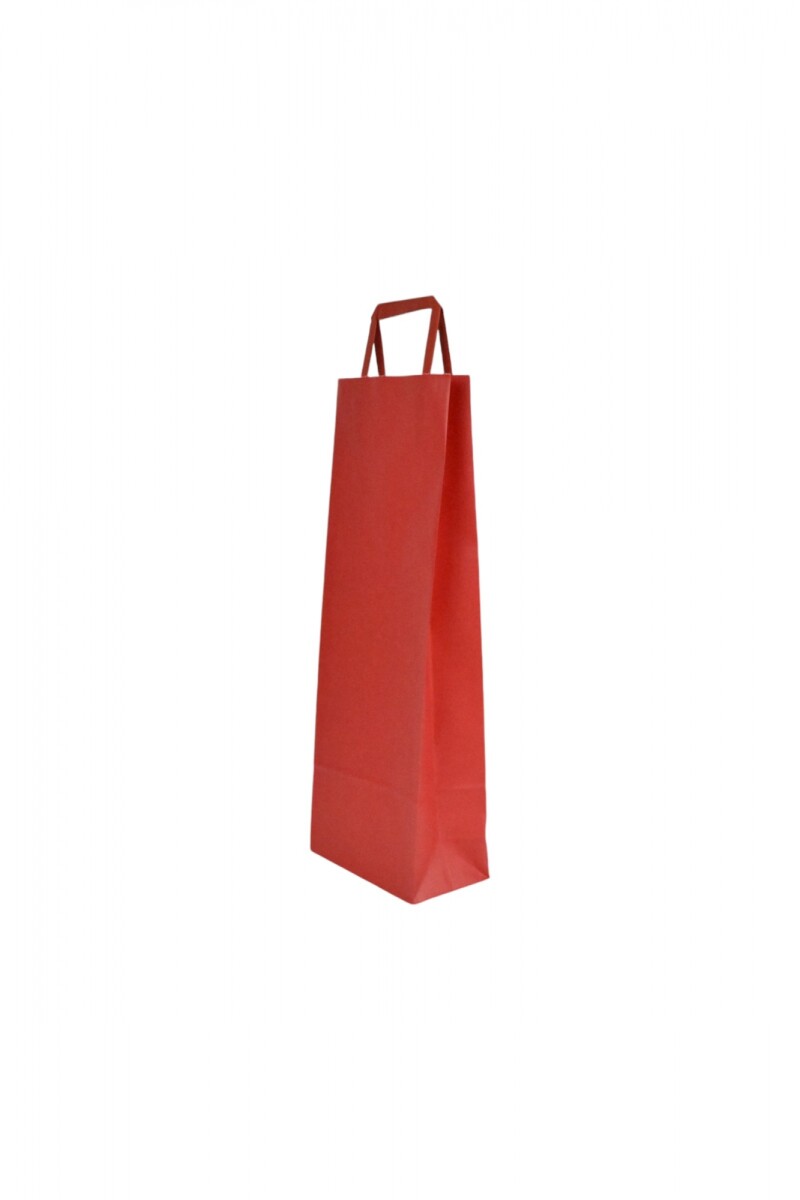 Bolsa lisa acuario 14x08x40 cm, para botella - ROJO 