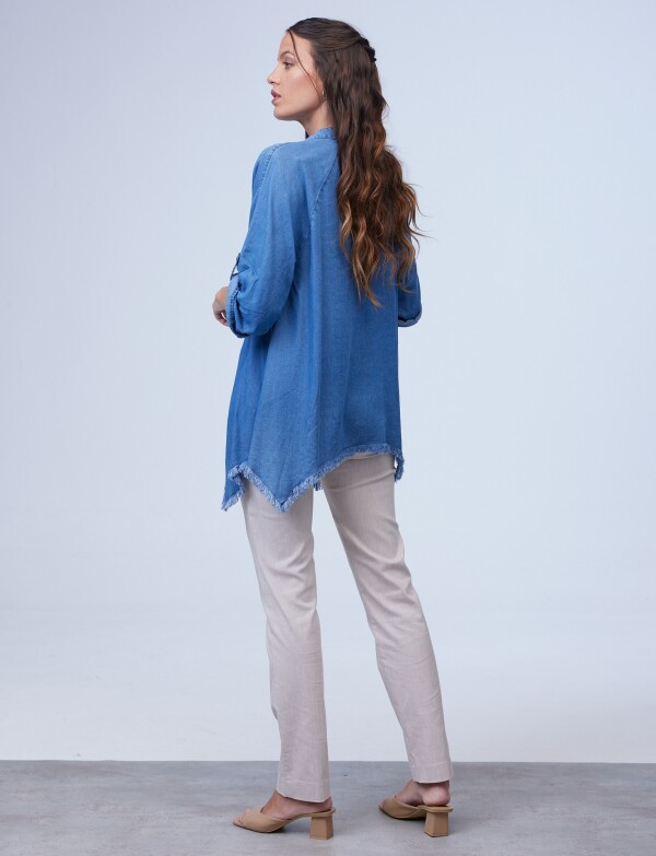 Camisa Tencel Flecos JEAN