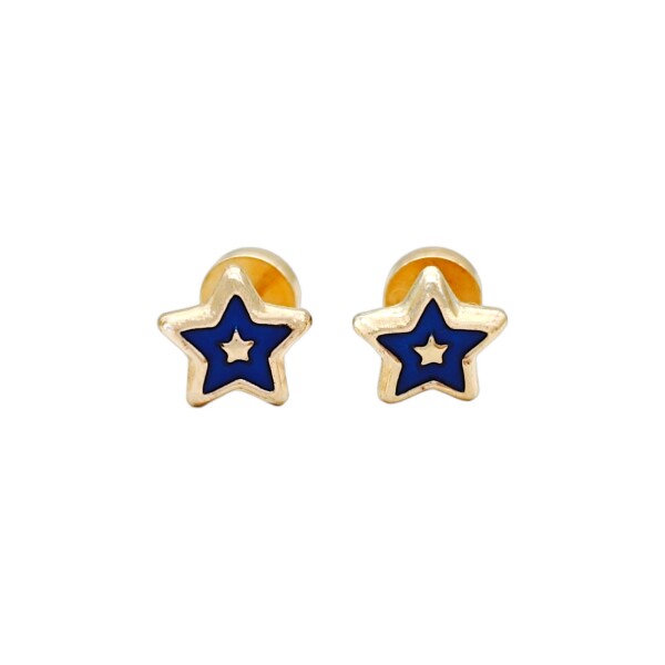 Abridores Estrellas-Oro Bajo-Resina azul-AB8001 Sinpiedra