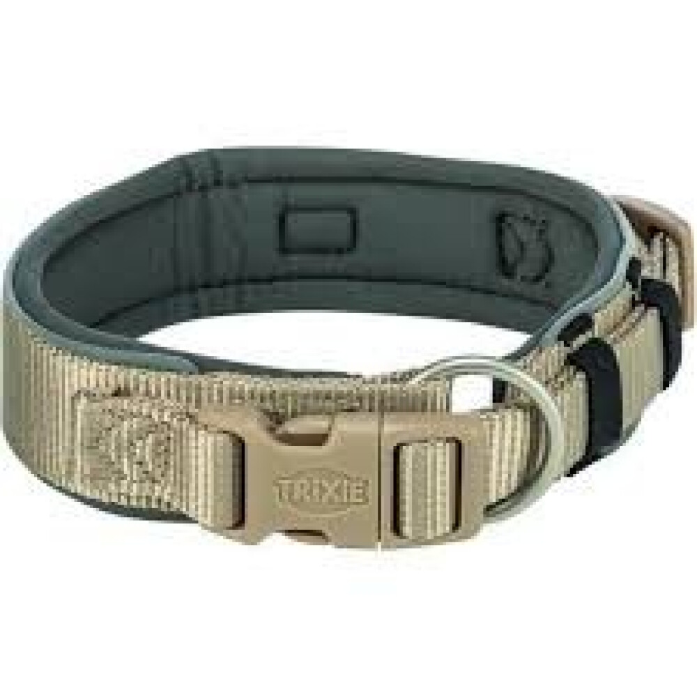 PREMIUM COLLAR, EXTRA WIDE, XS–S: 27–35 CM/25 MM, SAND/GRAPHITE PREMIUM COLLAR, EXTRA WIDE, XS–S: 27–35 CM/25 MM, SAND/GRAPHITE