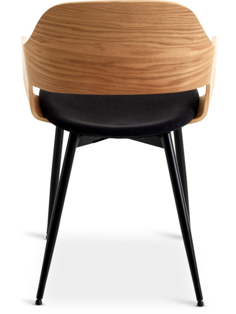 Silla de comedor HVIDOVRE tela negro/roble Silla de comedor HVIDOVRE tela negro/roble