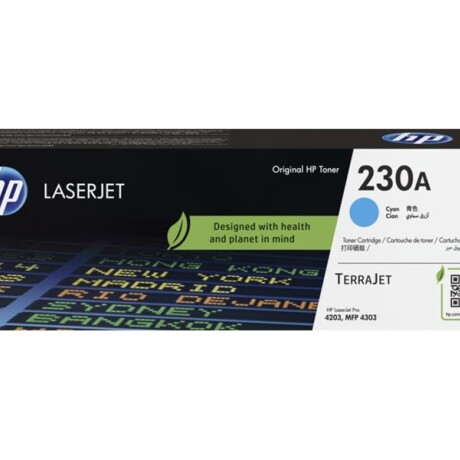HP 230A - Cián - original - LaserJet - cartucho de tóner (W2301A) - para Color LaserJet Pro MFP 4301, MFP 4303 HP 230A - Cián - original - LaserJet - cartucho de tóner (W2301A) - para Color LaserJet Pro MFP 4301, MFP 4303