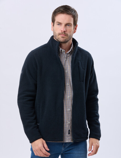 CAMPERA POLAR TEXTURADO GRUESO Azul