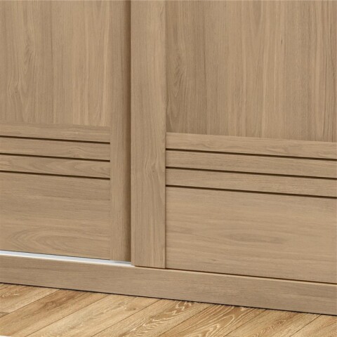 Ropero Armario Tripoli 2 Puertas Corredizas 4 Cajones Telescópicos - Marrón Ropero Armario Tripoli 2 Puertas Corredizas 4 Cajones Telescópicos - Marrón