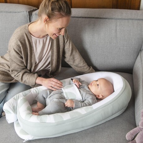 Nido Cocoon con cinturon leaves aqua green