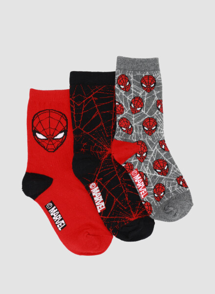 Pack x3 medias algodón infantil media caña spider Variante 26