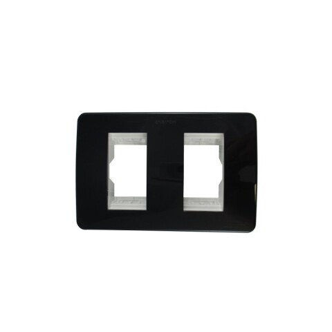 PLACA CON BASTIDOR 2 MODULOS GRAFITO SLIM PLACA CON BASTIDOR 2 MODULOS GRAFITO SLIM