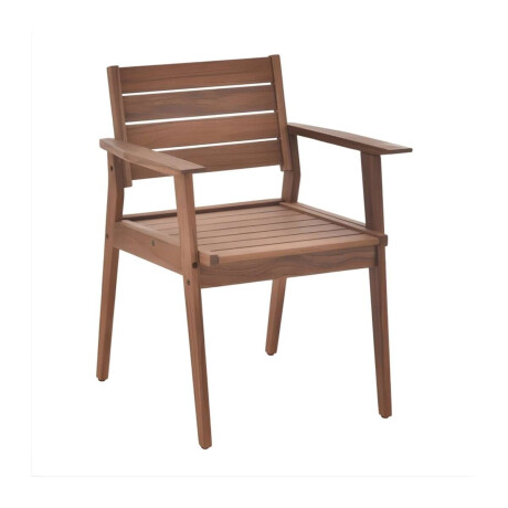 Silla de patio con apoyabrazos Teca Carai­va
