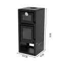 CALEFACTOR ALMERIA SEFIA CON HORNO + KIT DE CAÑOS (NEGROS) TECHO 1 PLANTA CALEFACTOR ALMERIA SEFIA CON HORNO + KIT DE CAÑOS (NEGROS) TECHO 1 PLANTA
