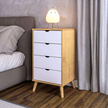 Comoda 4 Cajones Sinfonier Linea Dublin Blanco