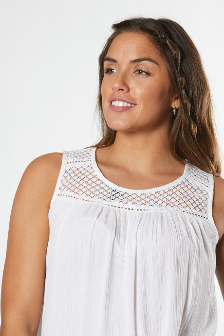 MUSCULOSA LETU REV Blanco