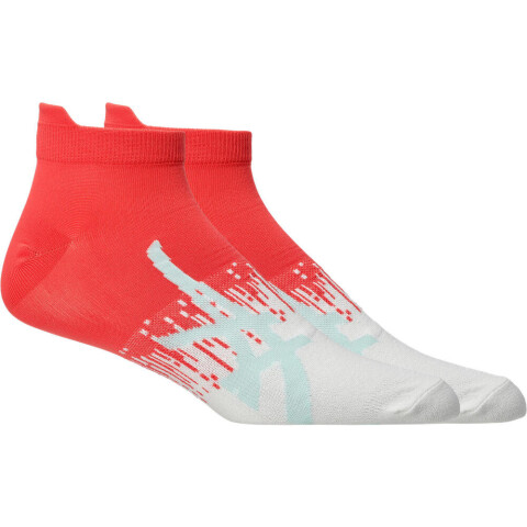 Medias Running Light Mesh Ankle Unisex Coral Reef/brilliant White