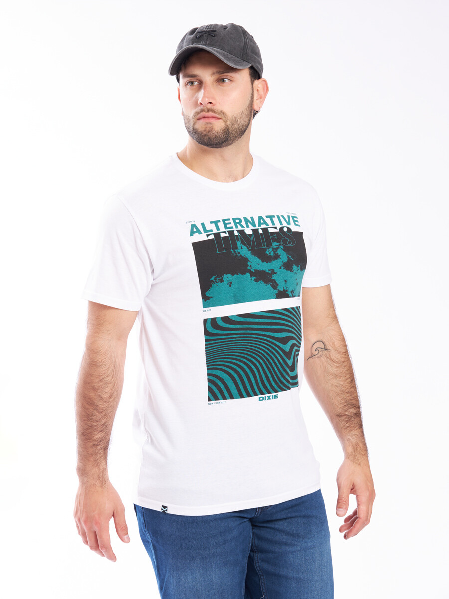 T-SHIRT BURNE DIXIE - Blanco 