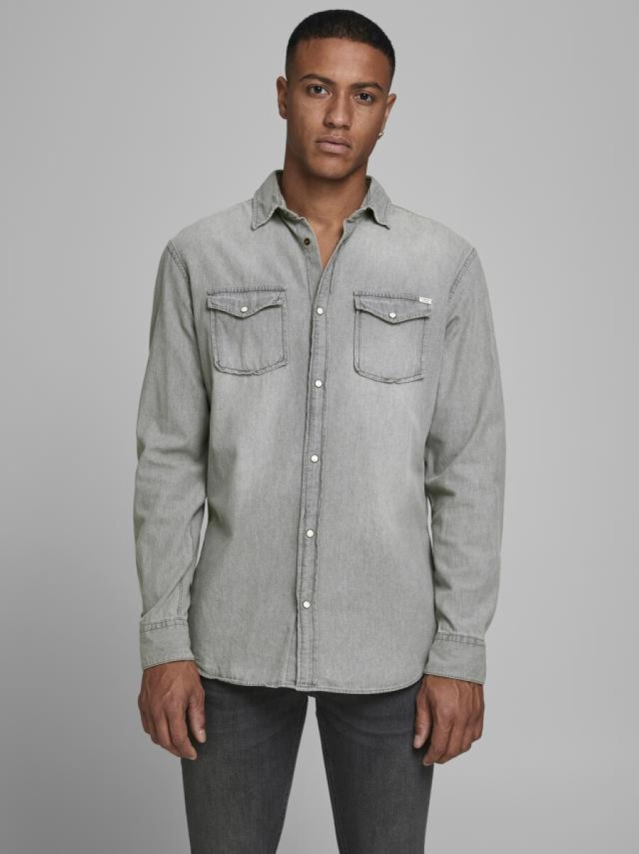 Camisa Sheridan Denim Clásica - Light Grey Denim 