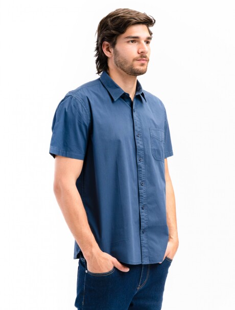 Camisa Algodón con Bolsillo Barcelona Marino