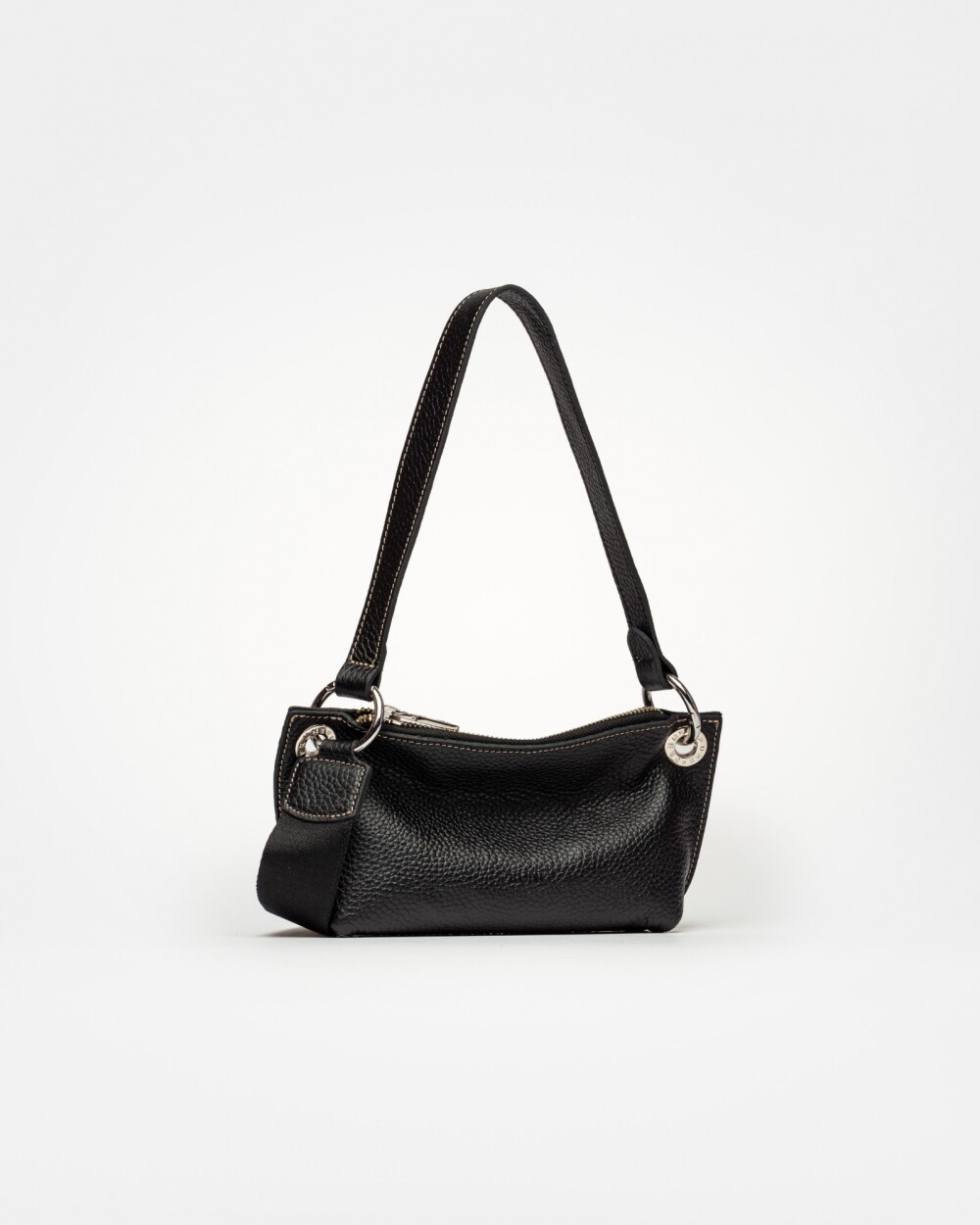 Mini bag Anya en cuero graneado Negro