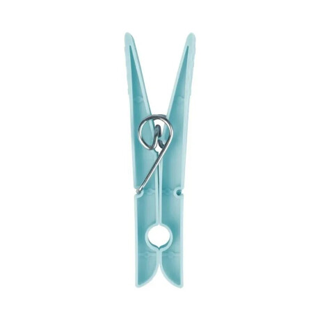 Palillos Pinzas Plásticas Mor 12 Piezas Ropa Cuerdas Tender Celeste