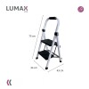 Escalera Tijera 2 Escalones De plastico Negro/Blanco