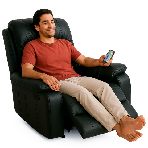Sillón Masajeador Eléctrico Reclinable Con Control Remoto SILLON MASAJEADOR 1 CUERPO CALOR PL